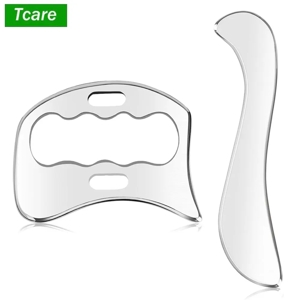 

2 in 1 Stainless Steel Gua Sha Muscle Scraper Tool, Myofascial Scraping Tools for Physical Therapy, Lymphatic Drainage Massager