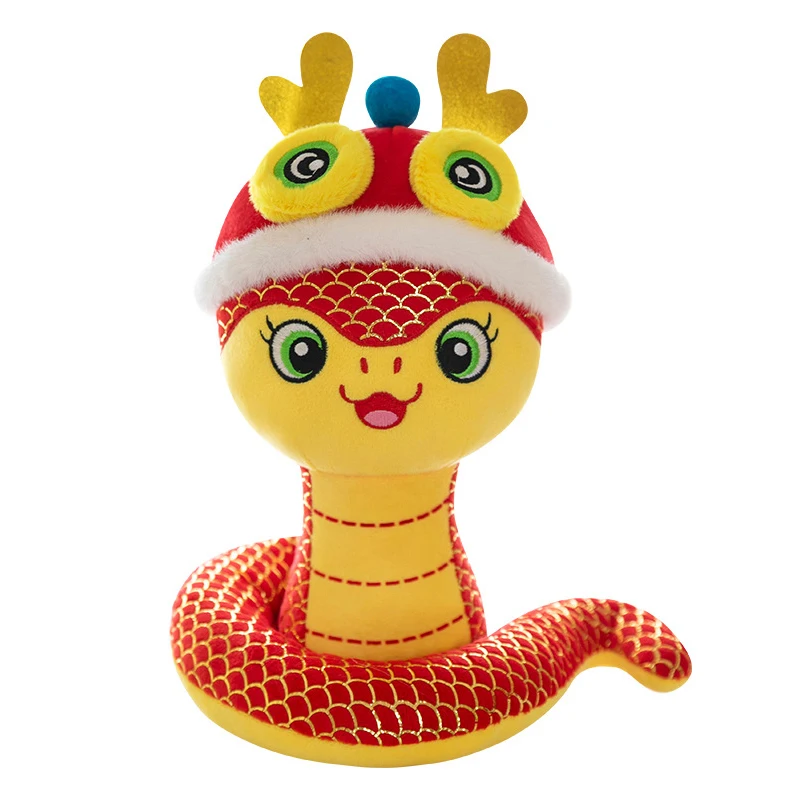 1Pc Stuffed Plush Animal Snake Doll Toy for 2025 New Year Children's Gift Home Decoration 15/17/22/28cm Cotton Soft Snake Toy