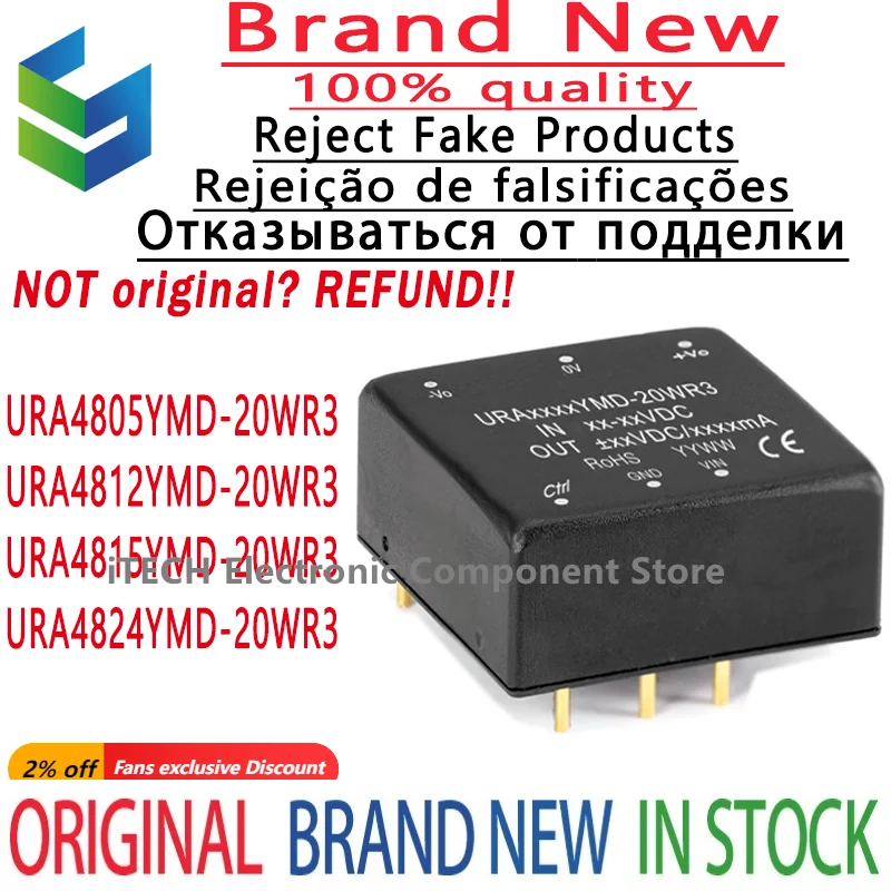 

2pcs/lot Original URA4805YMD-20WR3 URA4812YMD-20WR3 URA4815YMD-20WR3 URA4824YMD-20WR3 DIP-6 100% New and Genuine