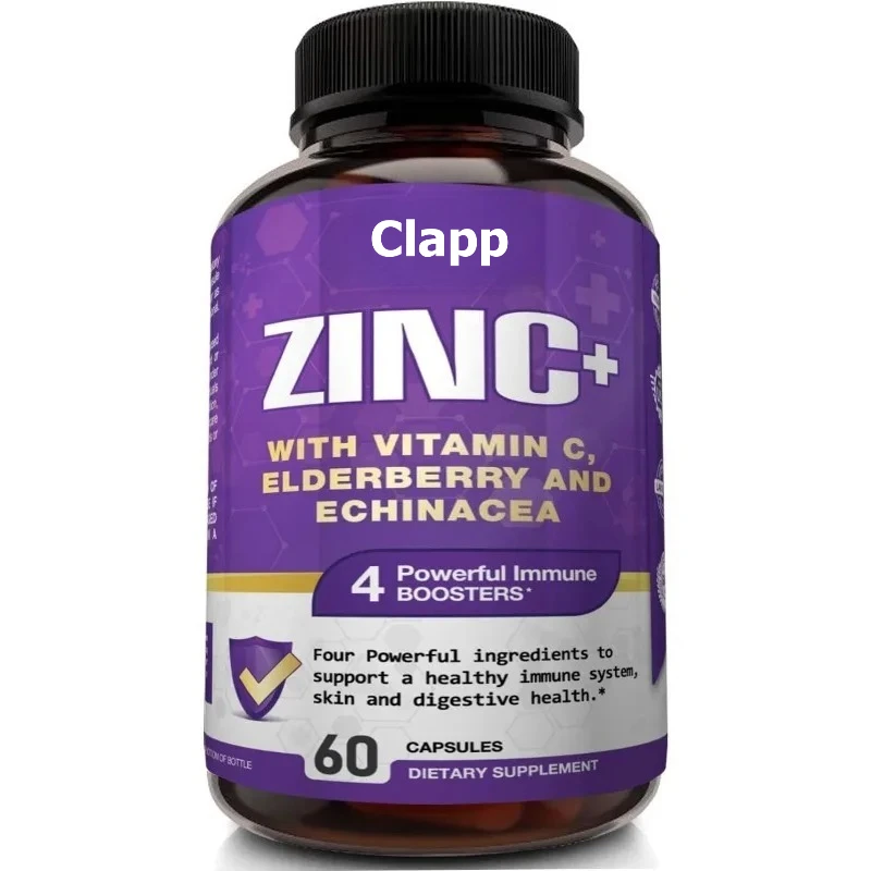

Zinc - Containing Vitamin C, Elderberry, Echinacea Extract, Zinc Oxide, 60 Capsules