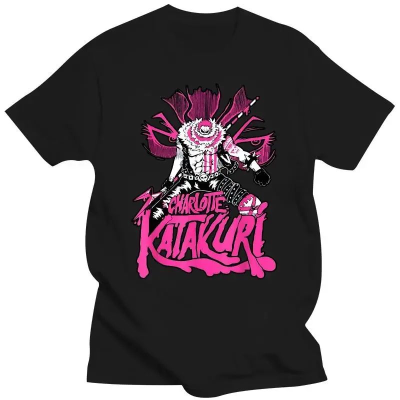 One Piece Charlotte Katakuri Men's and Women's T-shirt 2026 Summer New Cotton Anime Printed American Casual Parent Child Top