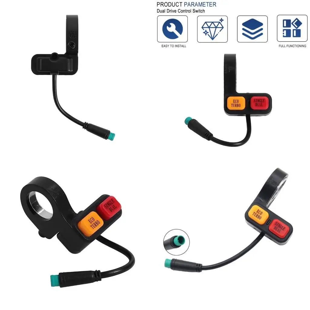 Motorized Double Scooter Drive Mode Switches 5 Pin ABS Build Headlight Control  
