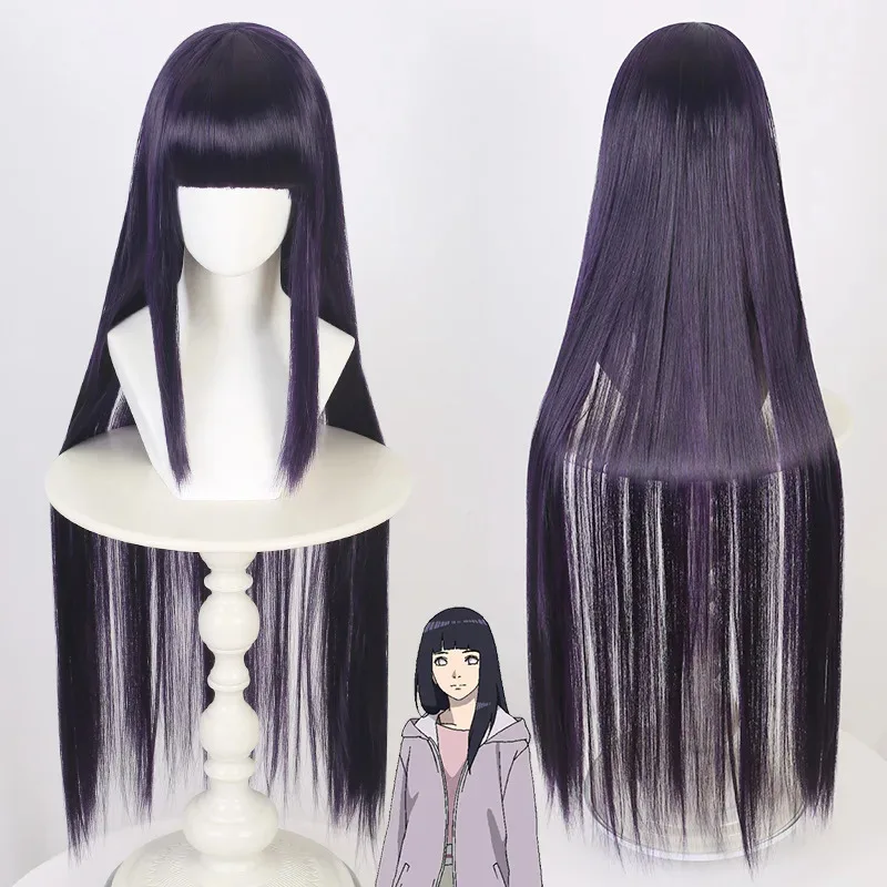 2025 novo anime hyuga hinata cosplay trajes festa de halloween geração roxo jaqueta calças roupa com peruca ★ ☆ ★