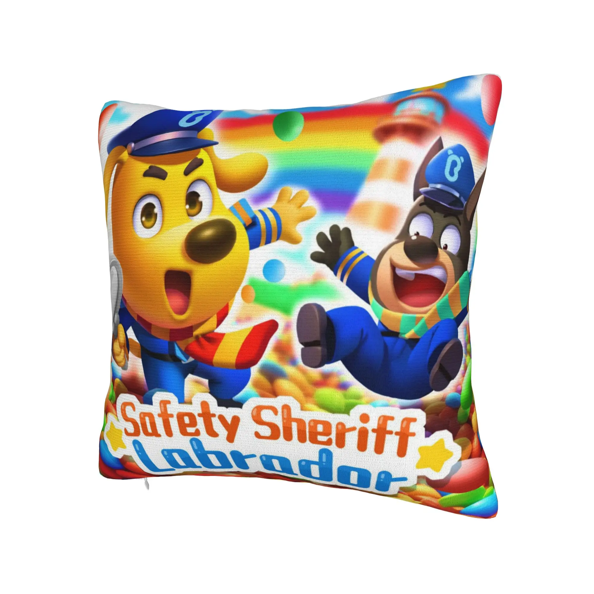 Safety Sheriff Labrador  Printing Pillowcases Cushion Cover  Pillow Covers New Style Home Decorations Square Multiple Sizes