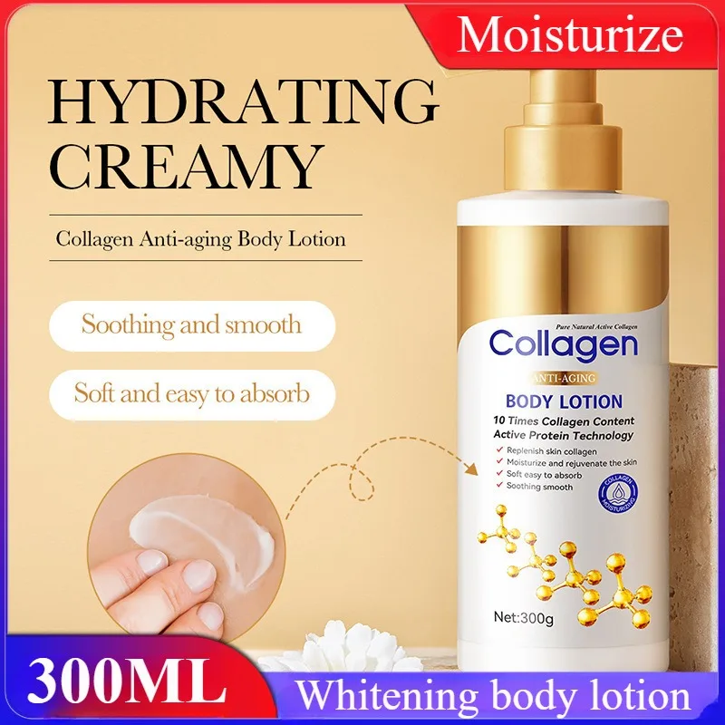 

300ml Collagen Anti-wrinkle Moisturizing Body Lotion Moisturizing Deep Moisturizing Refreshing Non-greasy and Whitening Fashion