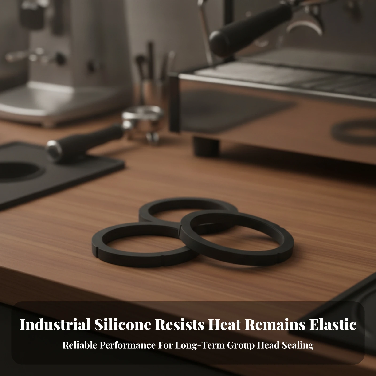 3 Pieces Silicone Sealing Seal with Notched Edge Food-Grade Brew Group Gasket Brewing Group Sealing Seal Easy to Replace