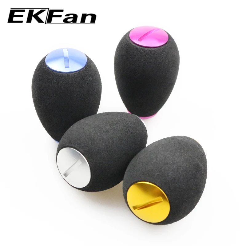 EKFan-낚시 릴 핸들 손잡이, EVA 및 금속 낚시 미끼 캐스팅 스피닝 릴 핸들 액세서리 낚시 태클 도구, 1 개
