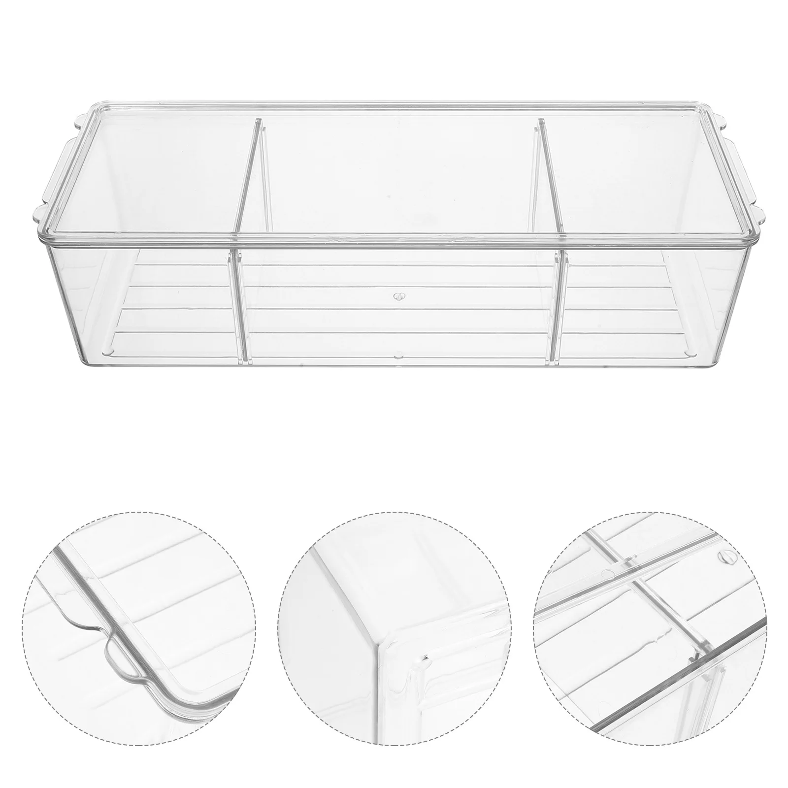 

Plastic Cosmetics Storage Box Multi-Use Transparent Organizer Desktop Storage Case for Medicine Makeup Brushes Nail Polish