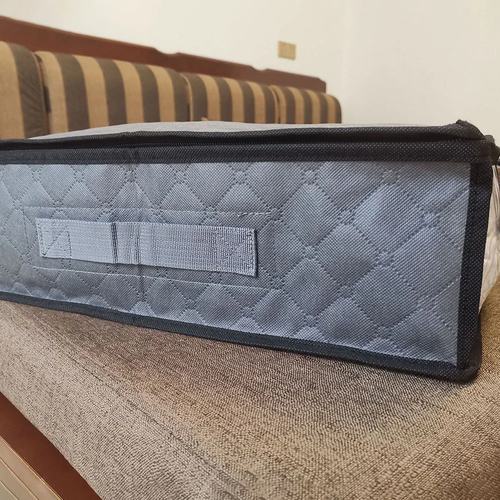 

Clothes Storage Bag Large Capacity Quilt Organizer Transparent Lid Foldable Quilt Storage Container Home Closet Organizer