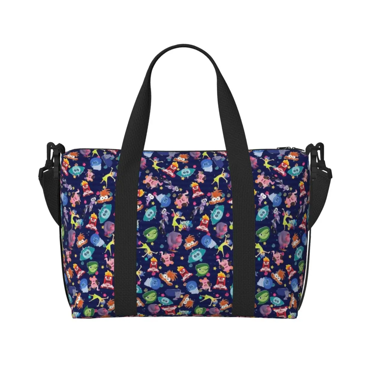 

Custom I-Insides Cartoon Out Tote Bag for Women Large Capacity Beach Gym Travel Bags