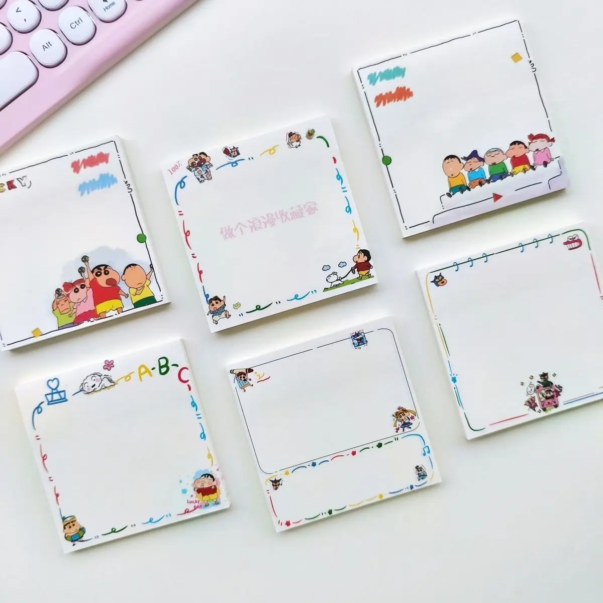Crayon Shin-chan cartoon Cute Sticky Notes Kawaii Student Message Notebook Tearable with Adhesive Anime Merchandise Wholesale - view 4
