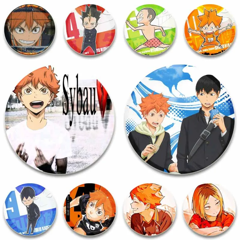 

Customizable Tobio Kageyama Kenma Kozume Soft Button Pins Creative Anime Badges Jewelry Brooches Gifts for Friend Kids