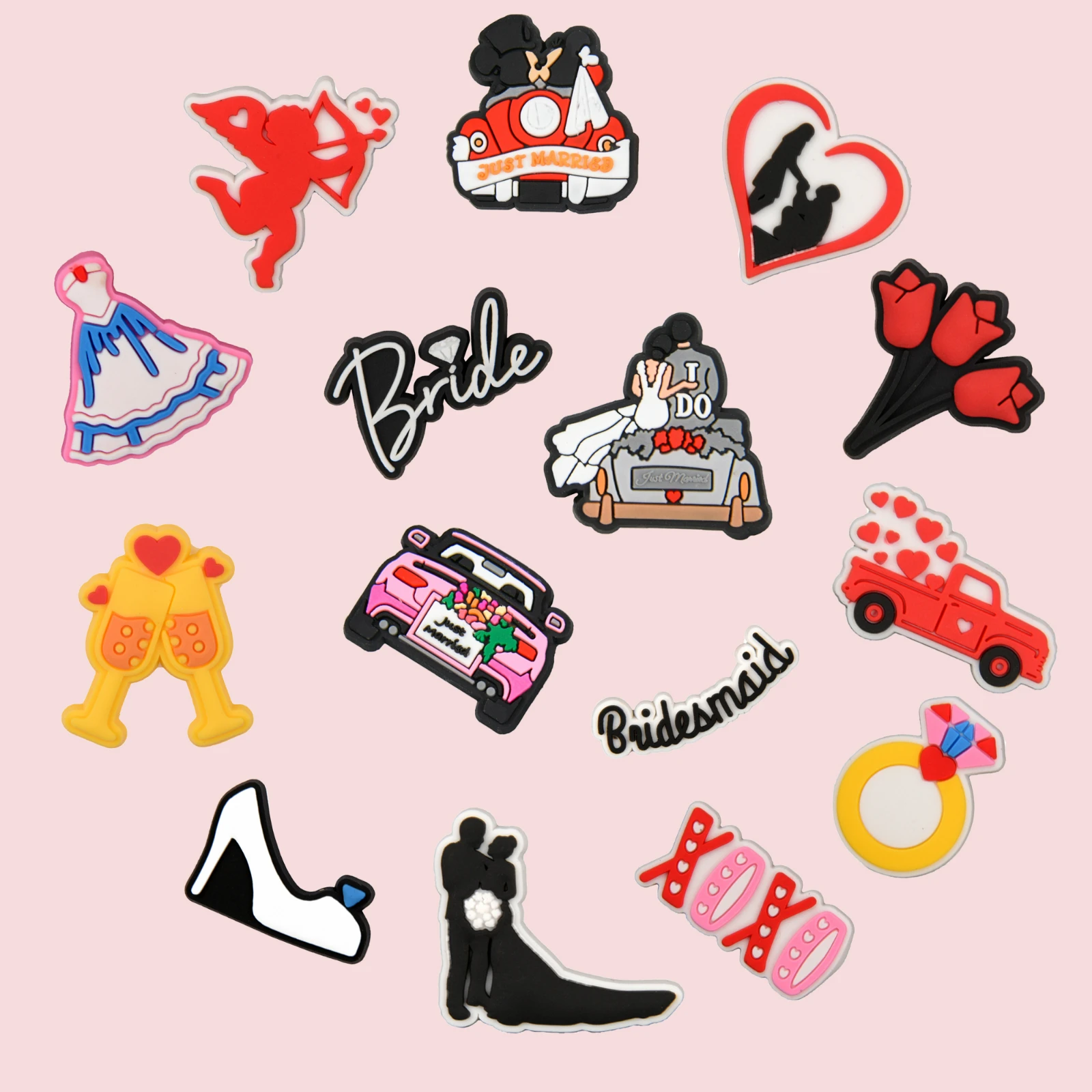 Wedding Shoe Charms Bride Shoe Decoration Charm for Boys Girls Teens Women Wen Sandals Clog Accessories