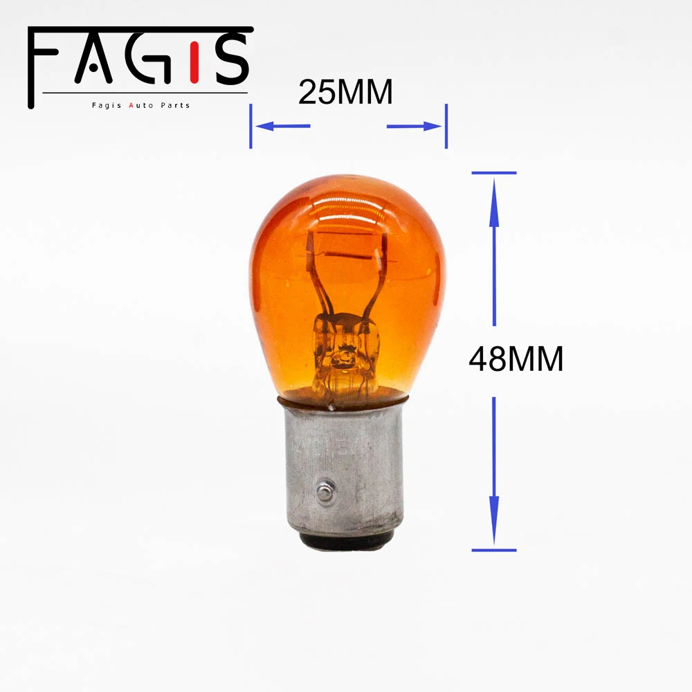 Fagis 10 Pcs S25 1156 1157 P21W P21/5W 12V 21W 21/5W BA15S BAY15D Car Lights reverse light brake bulb Stop Light Turn Signal DRL