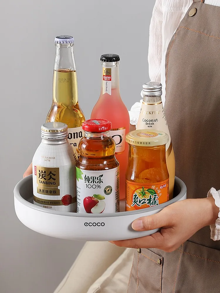 360 Rotating Spice Rack Organizer Kitchen Turntable Seasoning Storage Tray Countertop Holder