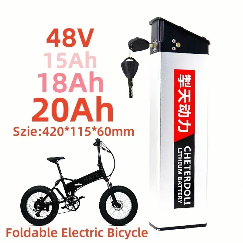 

Foldable Electric Bicycle 18650 Replacement Battery 48V 20Ah 52V 20Ah 18Ah 15Ah with 2A Fast Charger