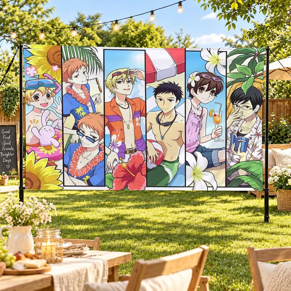 Ouran High School Host Club Flags Suitable For Party Club Outdoor Interior Wall Art Decoration Banner Fans Gift