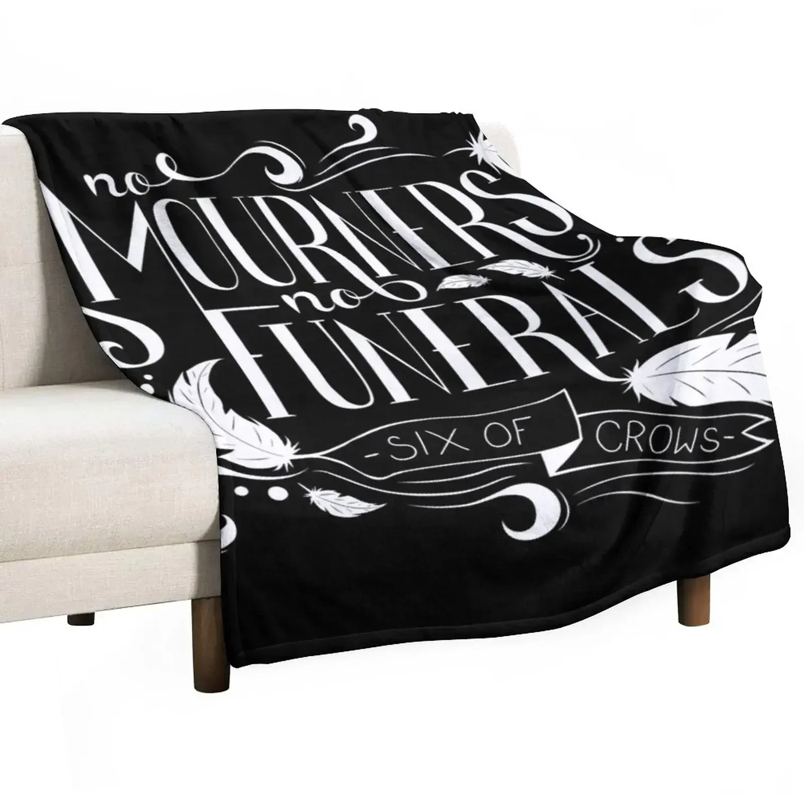 No Mourners. No Funerals Typography Throw Blanket anime Bed Fashionable Summer Personalized Gift Blankets