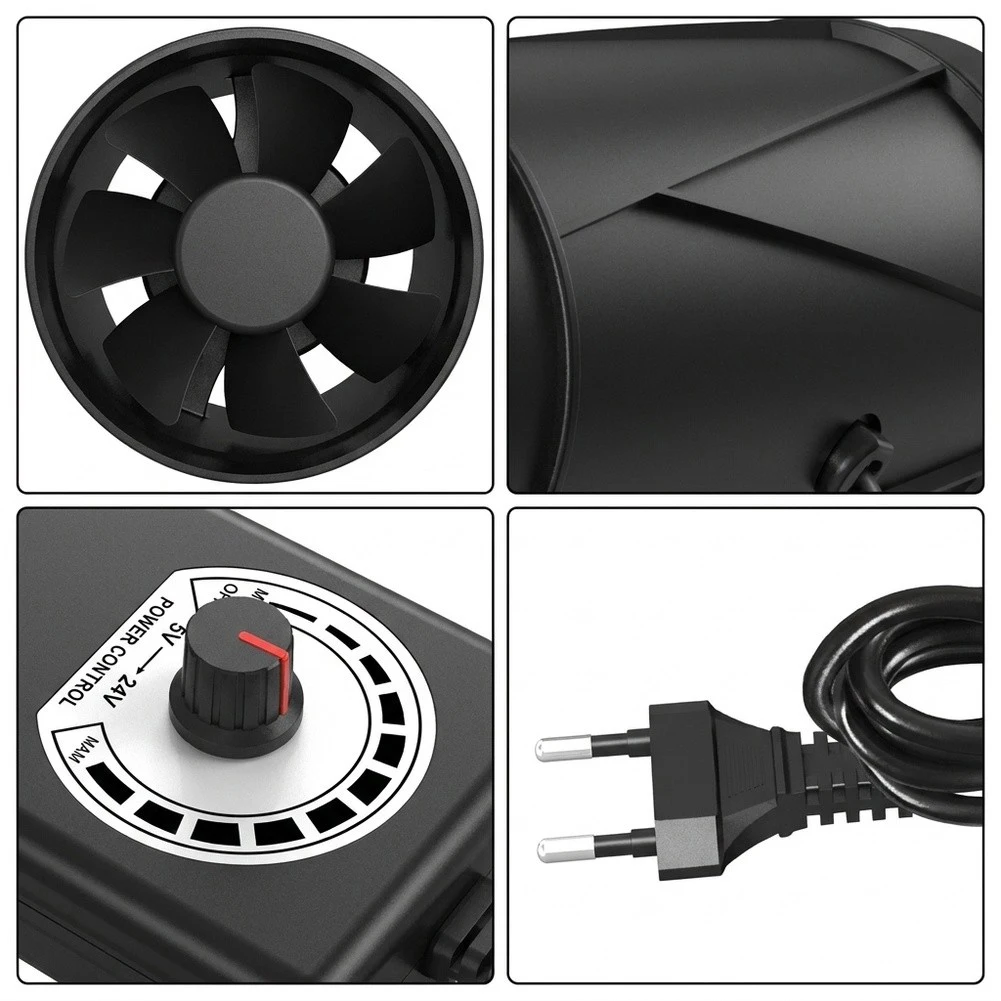 150mm Adjustable Inline Duct Fan Motor for Kitchen Bathroom For Exhaust Ventilation AC100-240V 22W 3000RPM 586m3/h