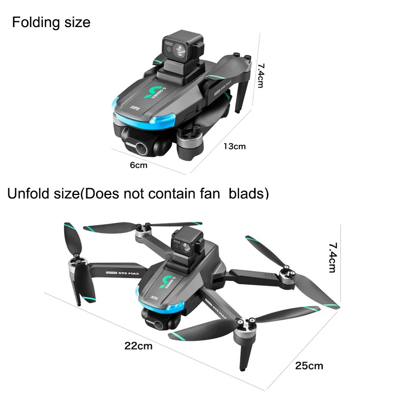 S 9S Max Uav Professionele Hd Camera Groothoek Gps Optische Flow Positionering Borstelloze Motor Rc Quadcopter