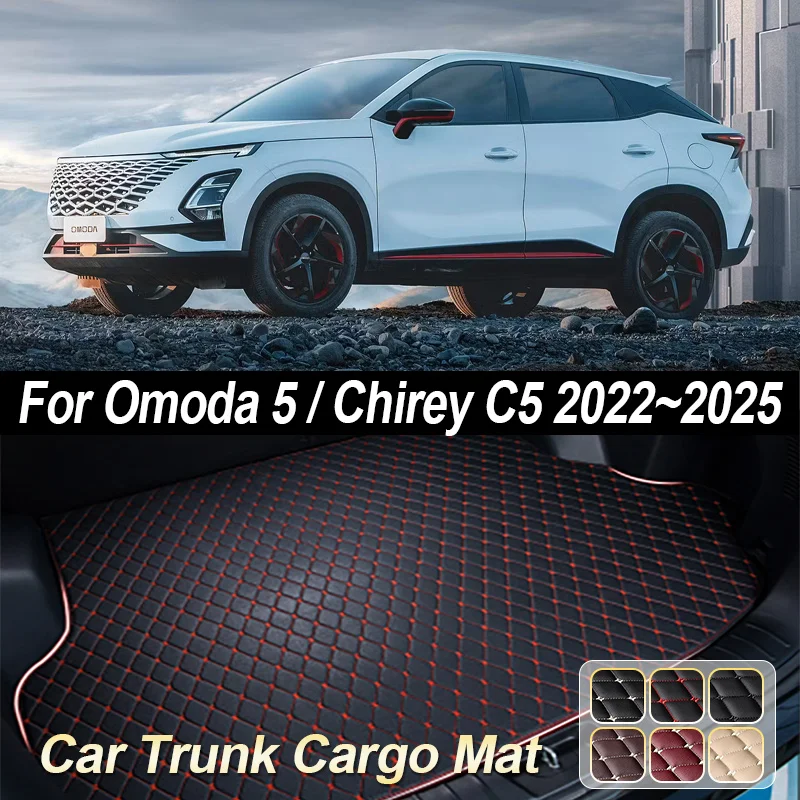 

Для Chery Omoda 5 Chirey C5 T34 2022 ~ 2025 кожаный коврик для багажника автомобиля, антигрязная подушка для хранения багажника, ковер, автоаксессуары