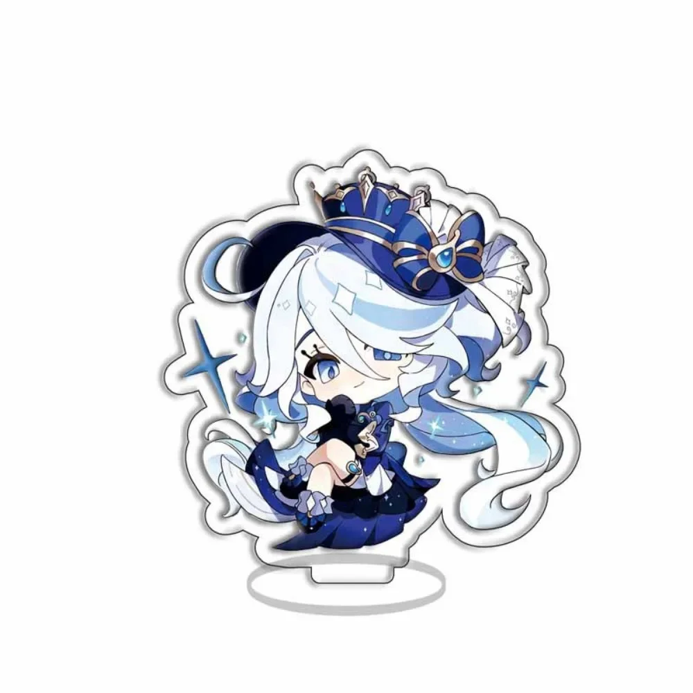 بطاقة شخصية أنيمي تأثير Genshin ، زخرفة سطح المكتب ، لوحة قائمة من الأكريليك ، هدايا الأولاد ، Venti ، Scaramouche ، Klee ، Mona ، بطاقة ، تأثيري