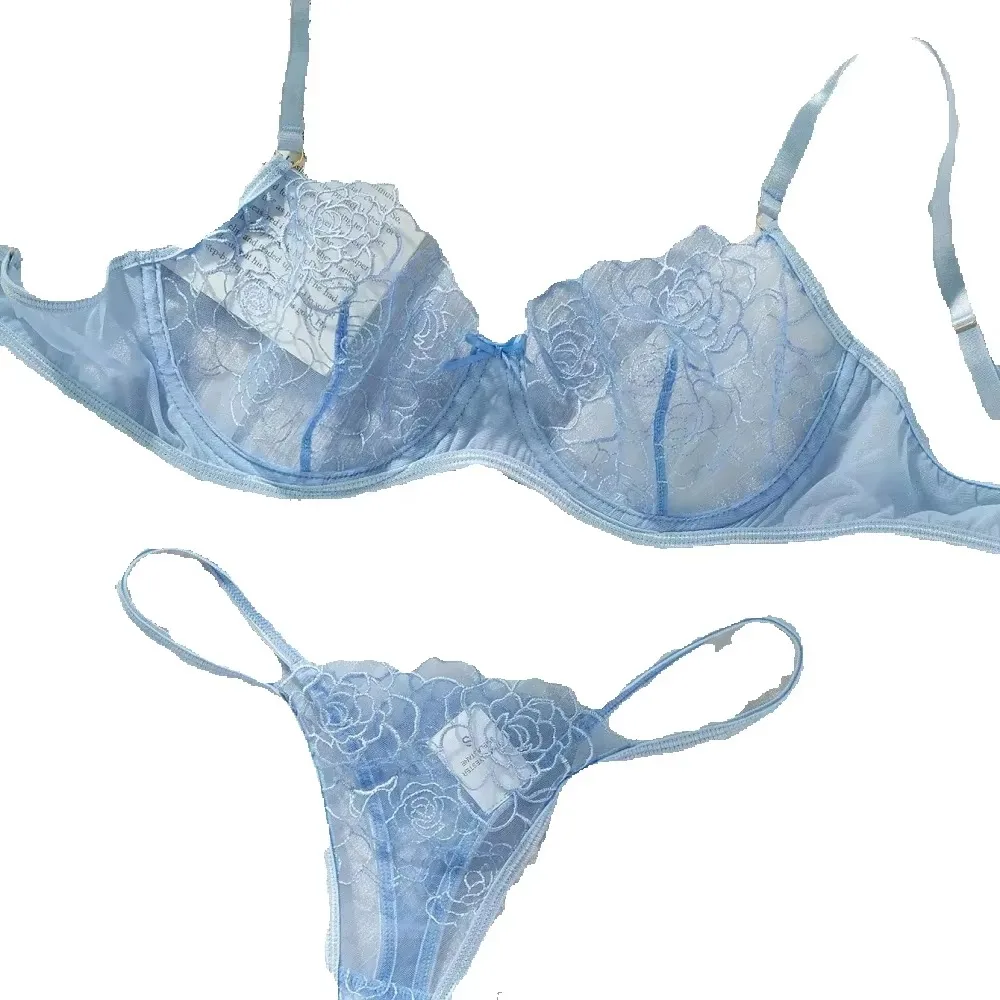 

2 Pieces Sexy Lingerie Set Women Babydolls Erotic Floral Bra Set Erotic Lingerie Female Lace Underwear Brief Sets