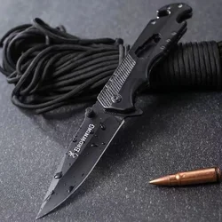 Cuchillo plegable táctico para acampar al aire libre, autodefensa, alta dureza, portátil, montañismo, supervivencia, nuevo