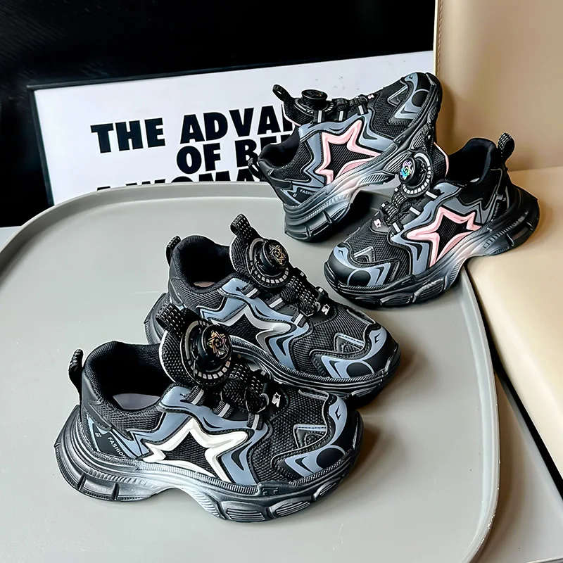 2024 Autumn New Children Sneakers for Girls Boys Fashion Star Soft Comfortable Casual Versatile School Sports Anti-slippery Shoe