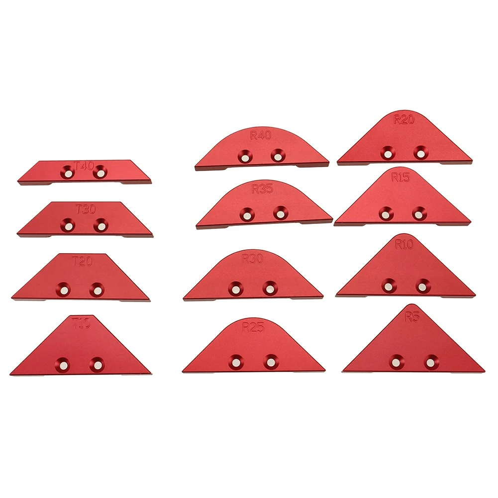 13pcs Woodworking Round Beveled Radius Profile Template Kit Trimming Machine DIY Beginners Multifunction Professional Hand Tools