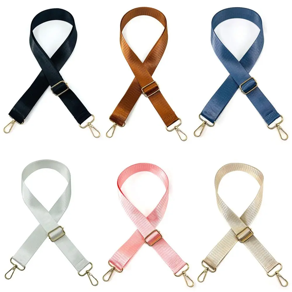 DIY Adjustable Bag Strap Nylon Solid Color Handbag Strap Bag Belt Crossbody Bag