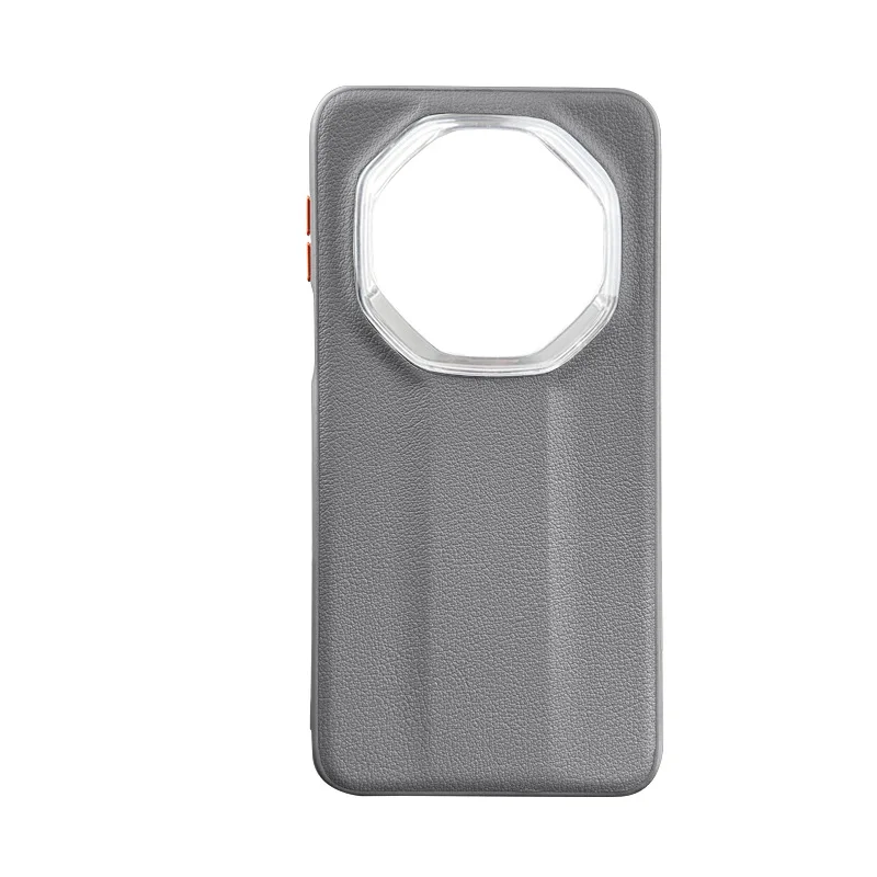 For Huawei Mate 70 RS Ultimate Luxury Plain Leather Cell Phone Case Hardware Independent Button Large Hole Lens Ring Hard Cover