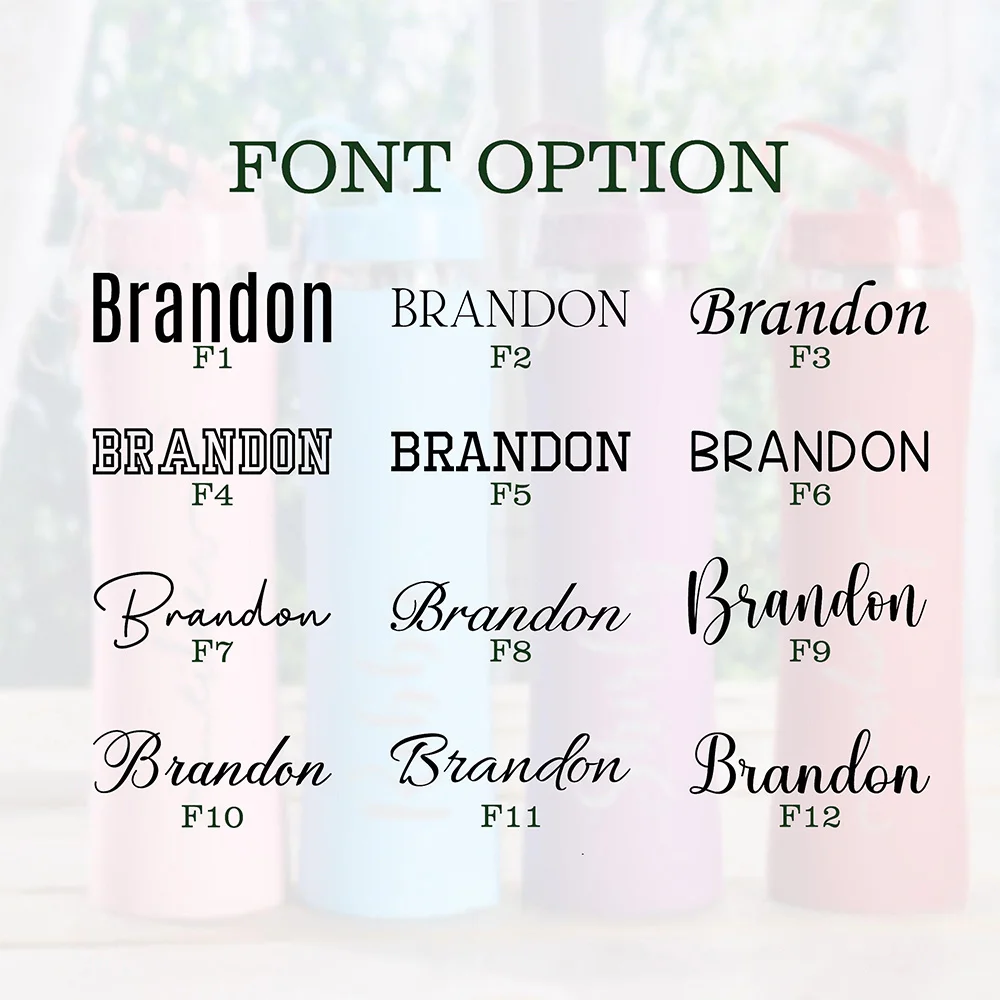 Personalized Customization Name: Stainless Steel Water Bottle, Portable Sports Water Bottle, Travel Outdoor Gym Beverage Bottle. view 6