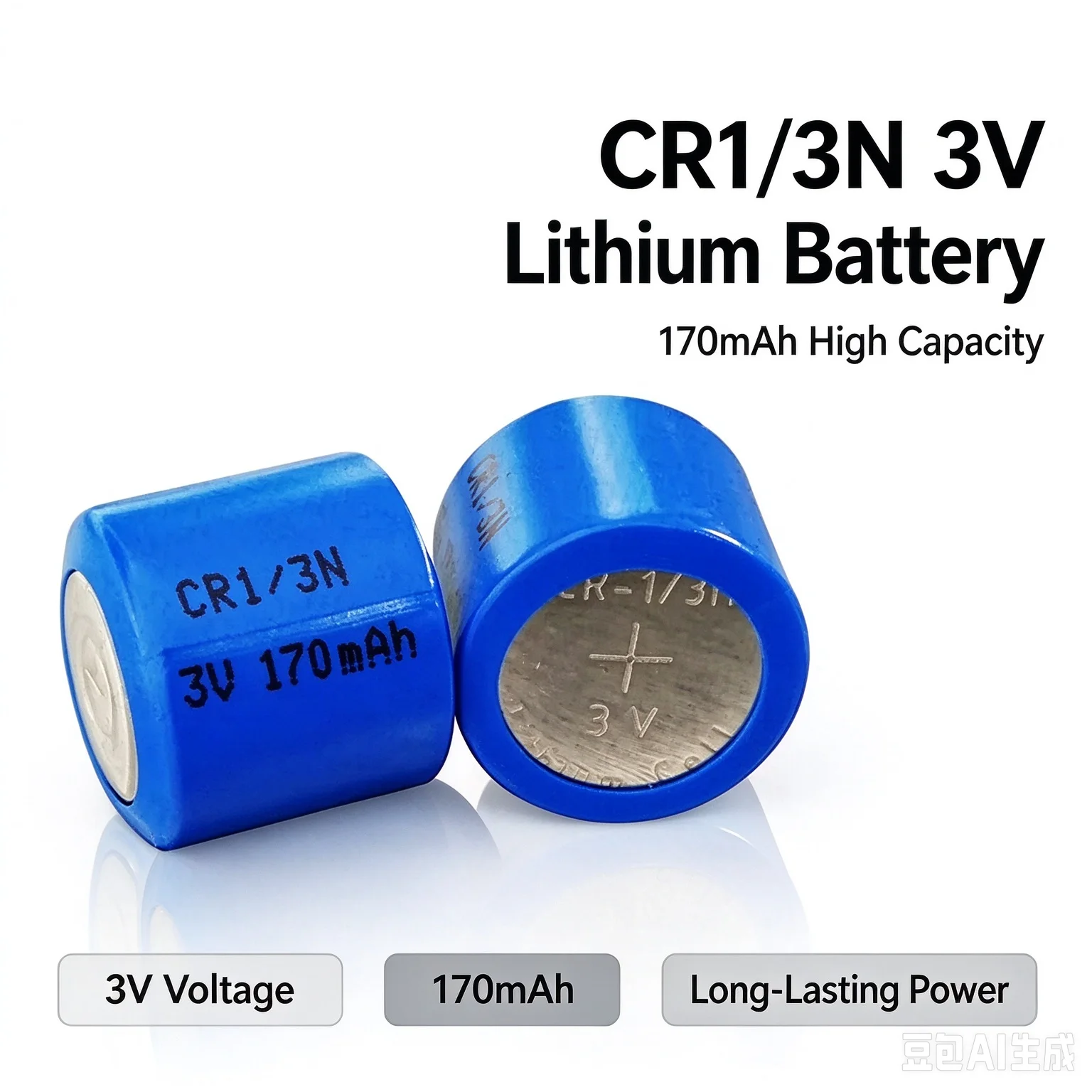 3V 170mAh CR1/3N Lithium Battery Compatible with DL-1/3N CR-1/3N CR13N for Camera Laser Sight Dog Training Collar CMOS & Meters