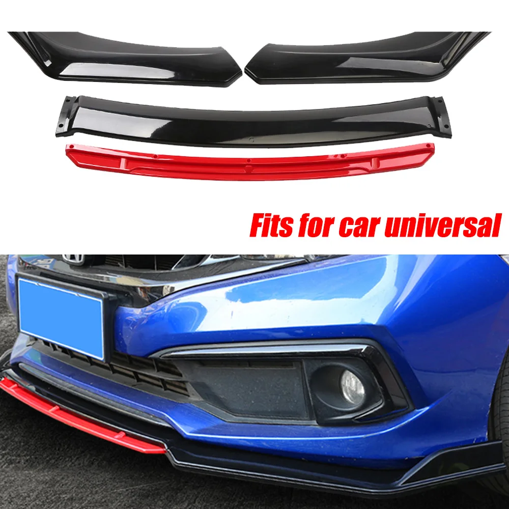 

Car 4-section With Front lip Surrounding Front Bumper Front Bumper Lip Body Kit General 3-section Front Shovel Automobile