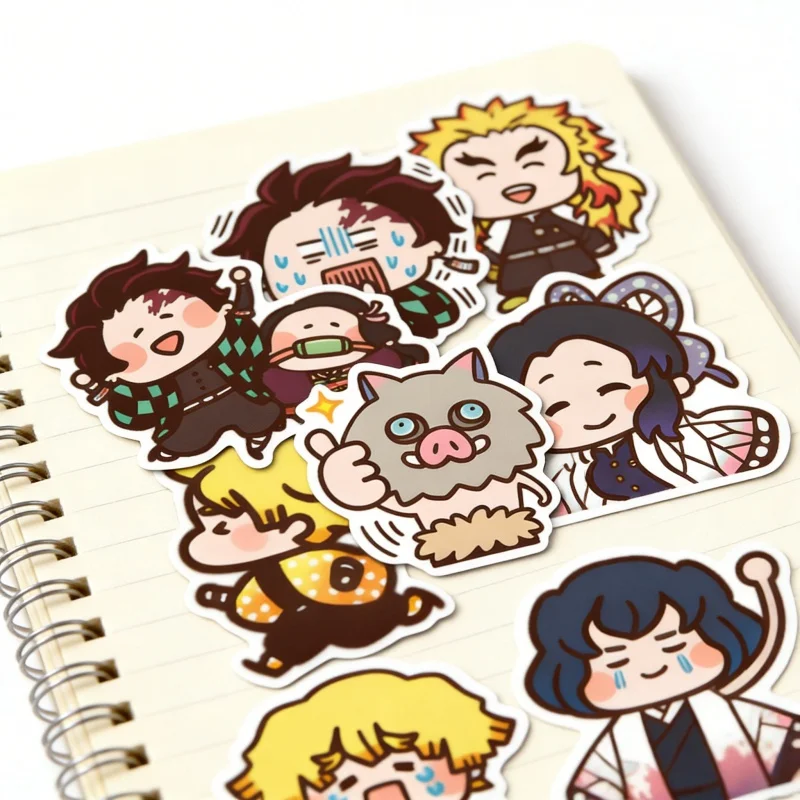 80PCS Cute Cartoon Demon Slayer Anime Stickers Kamado Nezuko Decals DIY Phone Laptop Luggage Cool Sticker for Kid Gift