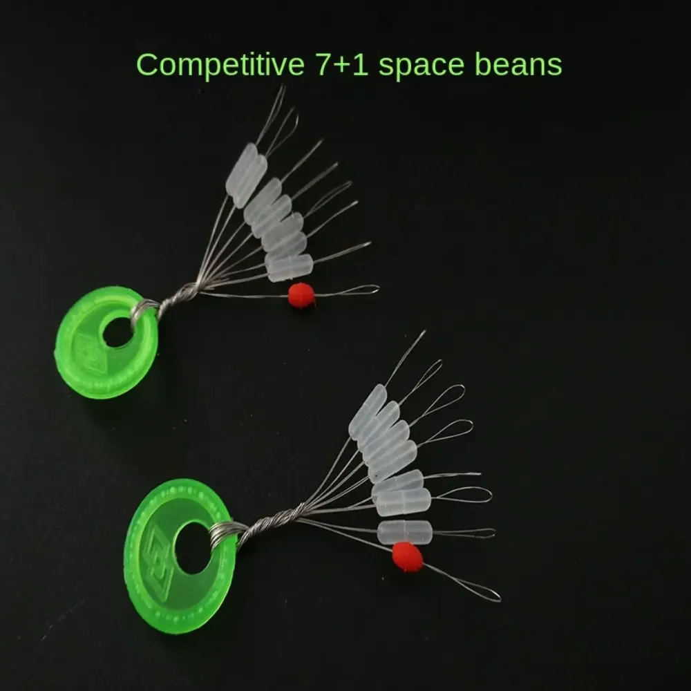 800pcs 100 Groups Line Tackle Accessories Fishing Bobber Stopper Float transparent Rubber Bean 7+1 Soft Space Beans