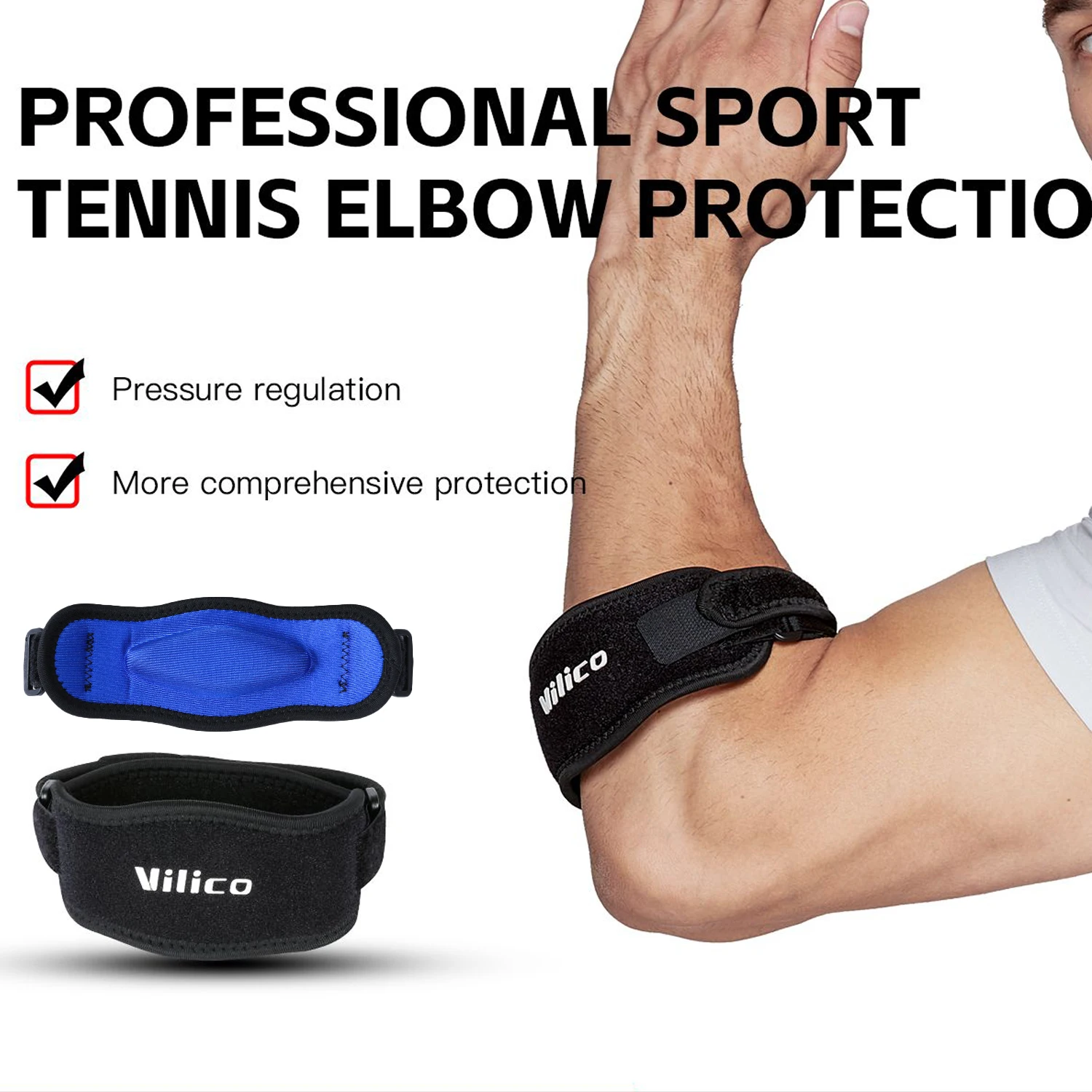 1 Stück Ellenbogenschutzgurt Ellenbogen weiches Kissen Stützgurt Kniestütze Basketball Tennis Badminton Epicondylitis Ellenbogenschoner