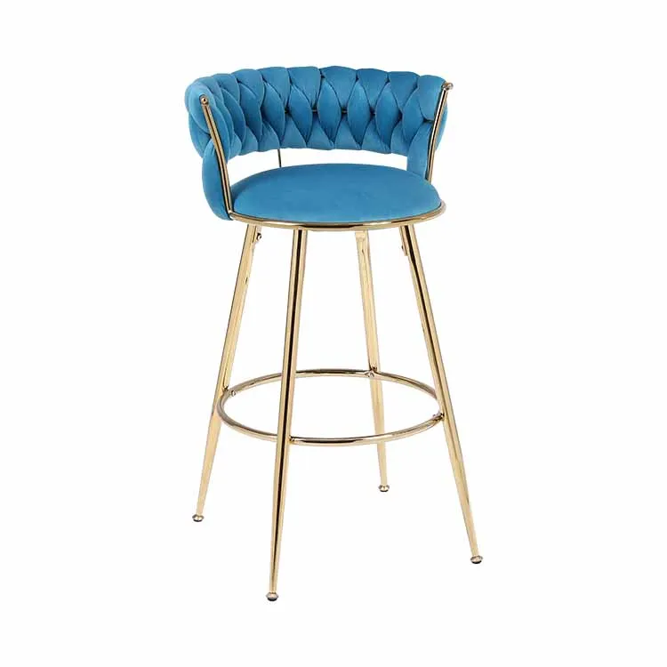 

Modern Elegant Velvet Bar Stools for Kitchen Living Room and Bedroom-Versatile Event Chairs