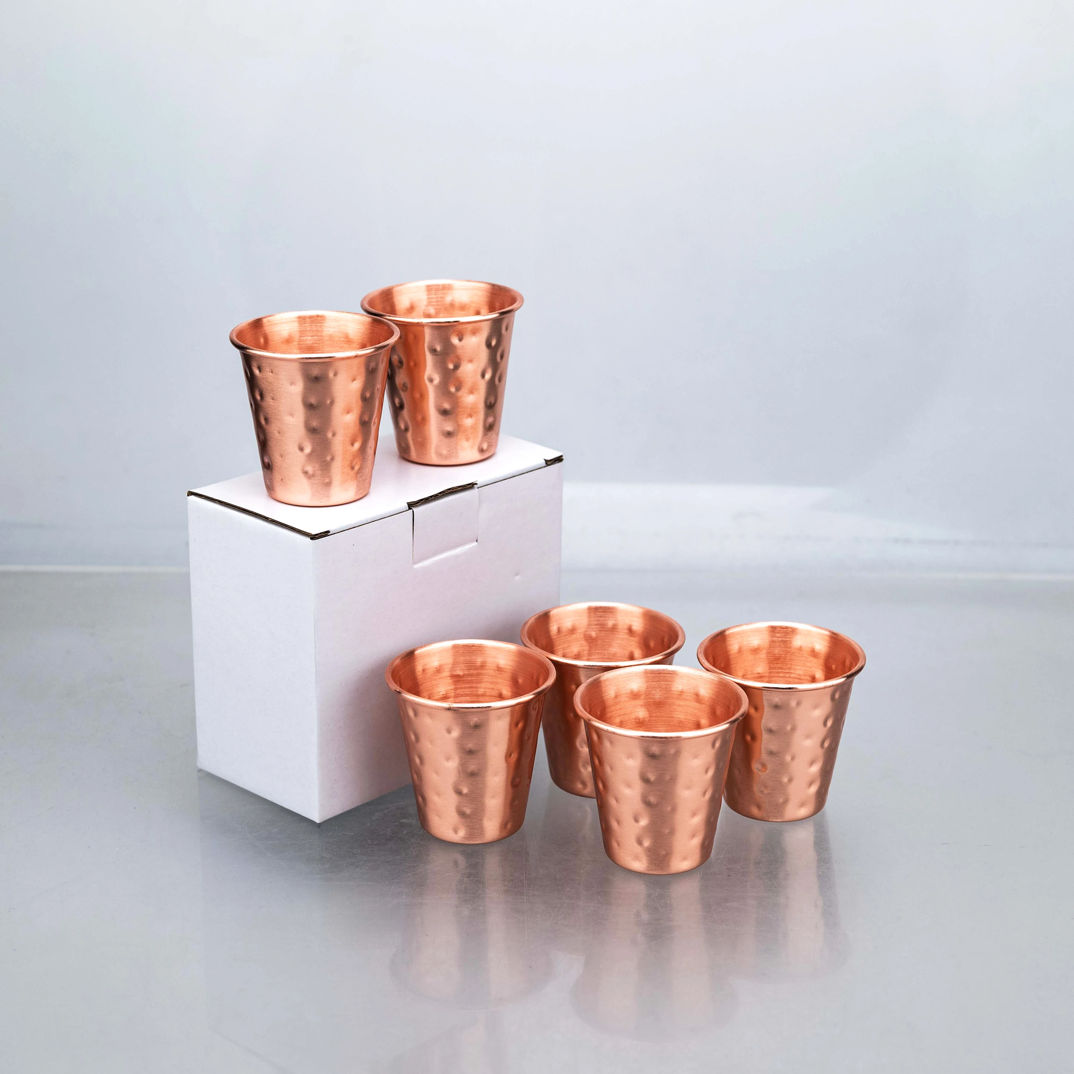 3/4Pcs New 60ml 100% Copper Cups Mini Pure Solid  Moscow Mule PURE Copper Mugs-Shaped 2oz Cocktail Cups Beer Milk Mug Drinkware - view 5