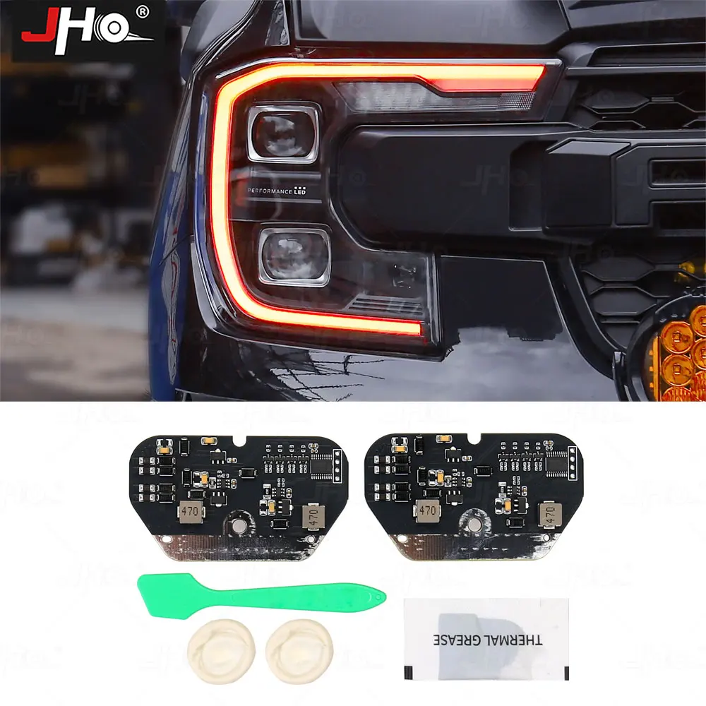 

JHO Amber Front Headlights Frame Module Color Changing Add Functional Unit For Ford Ranger T9 2022-2024 Daytime Running Lights