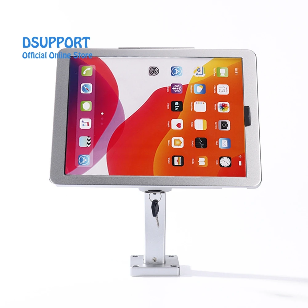 Fit for Ipad pro 12.9 Aluminum Alloy Tablet PC desk stand and wall mount Anti Theft design Display Stand With Security Lock