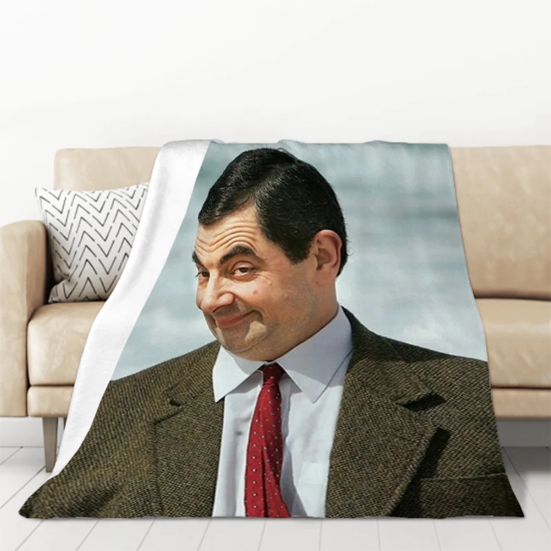 Rowan Atkinson Thick Blankets for Winter Blanket Custom Microfiber Bedding Knee Sofa Warm Fleece Fluffy Soft Nap & Throws