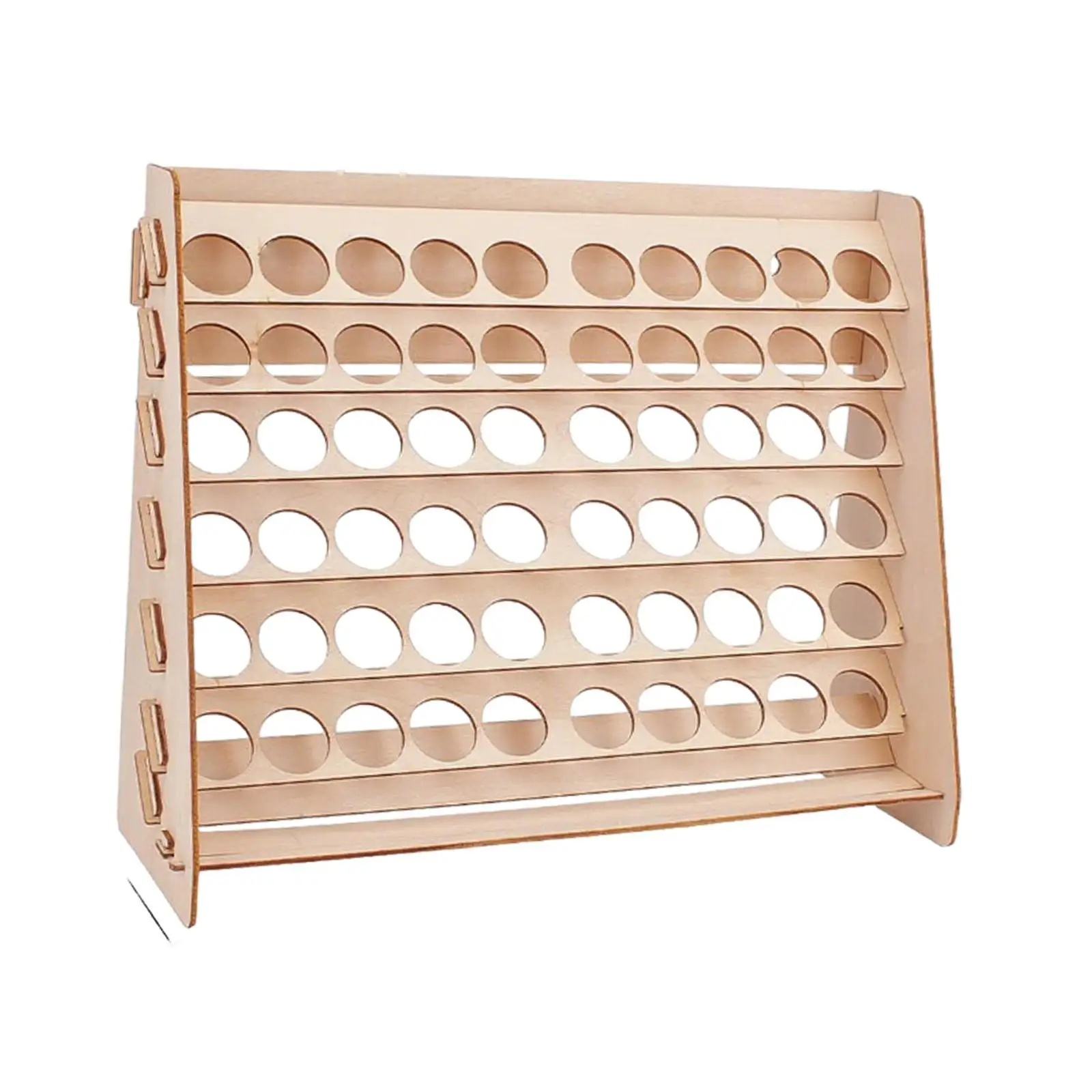 Craft Paint Bottles Organizer Rack 13.7x4.7x10.6inch 1.3inch Hole Accessories Lightweight for Artists Hobbyists Wood