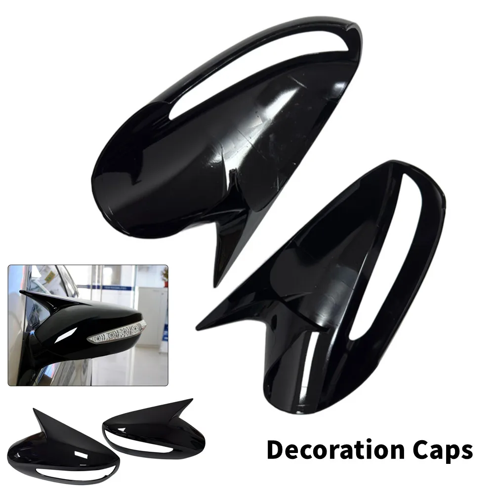 

PAIR For Hyundai Sonata 2011-2014 Car Rearview Side Mirror Cover Wing Cap Exterior Door Housing Shell Trim Frame Sticker