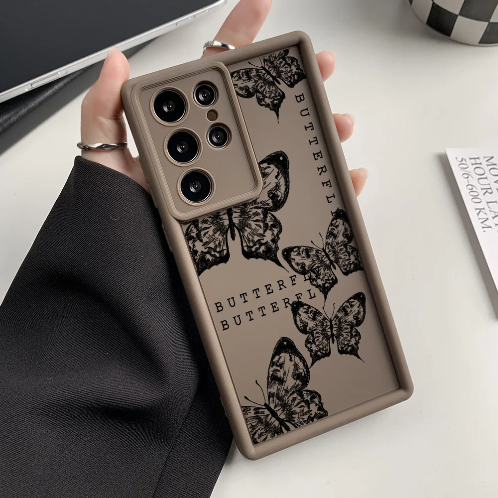 Butterfly Phone Case For Samsung A56 5G Galaxy A36 A55 A16 A26 A54 A53 A52 A34 A35 A25 A15 A06 A05 A05s Soft TPU Cover Funda