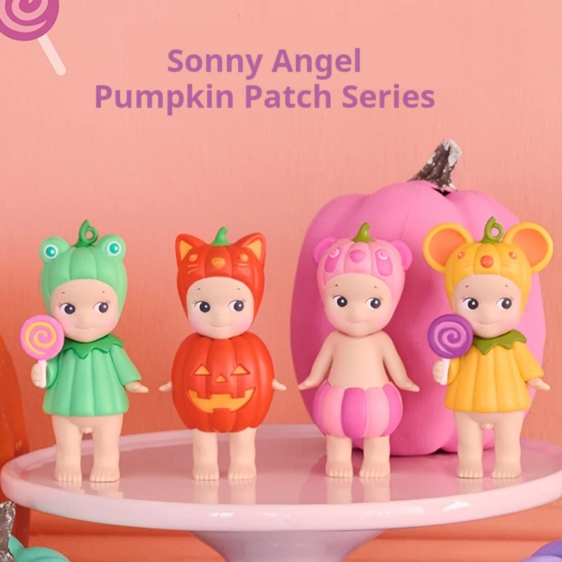 

New Sonny Angel Mini Figure Pumpkin Patch Series Blind Box Cute Hippie Dolls Trendy Car Mobile Phone Ornaments Decor Toys Gifts