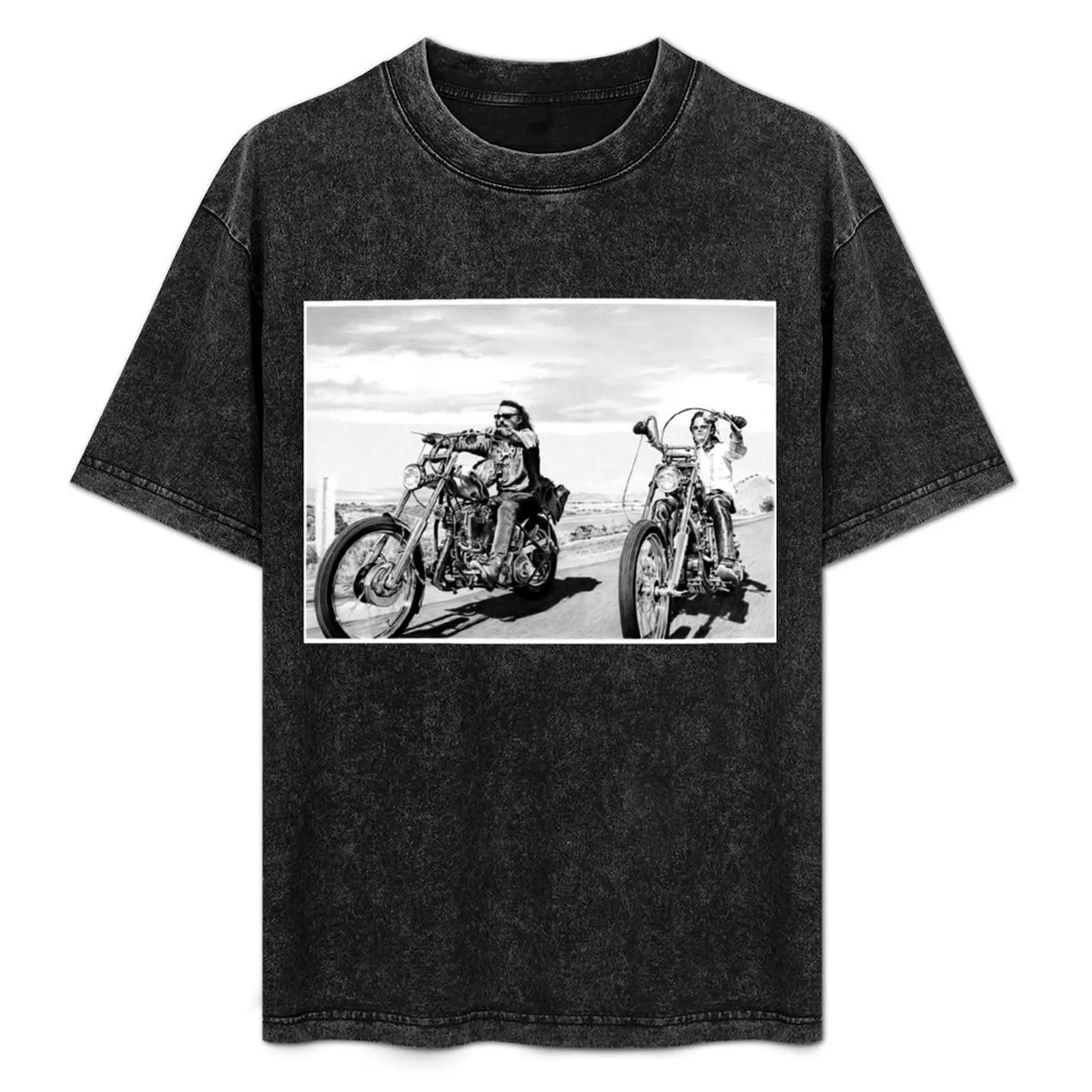 

Easy Rider art T-Shirt All Match Basic Short Sleeve Top