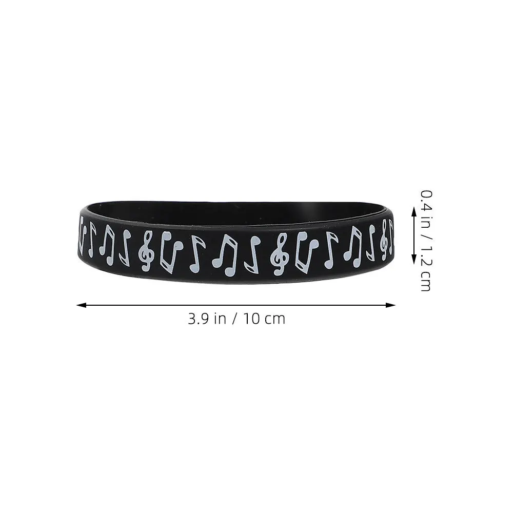 24 pezzi di note musicali braccialetti in silicone bomboniere musicali braccialetti di gomma sfusi decorazioni per festival di concerti bomboniere da ballo