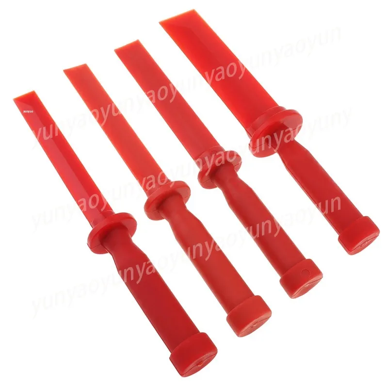 4pcs Plastic Car Tire Repair Tool Scraper Wheel Balancer for Automotive Debris Adhesive Stick On Tape Removal Weight Balance